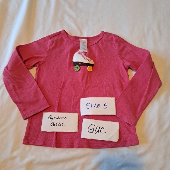 Gymboree girls size 5 pink roller skate shirt - Picture 1 of 5